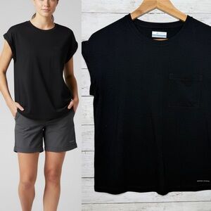 Columbia Black Short Sleeve T-shirt Hiking Casual Women’s Size Medium